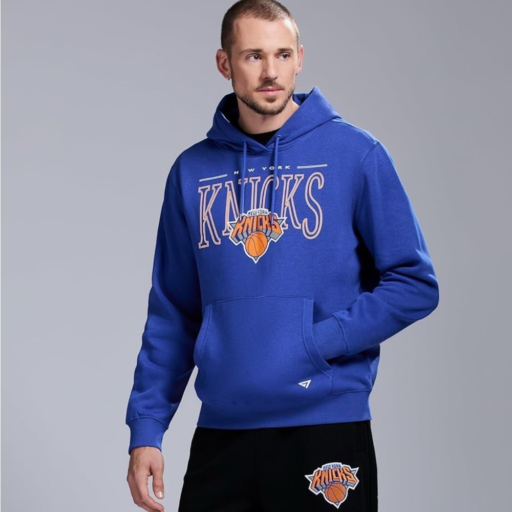 NWT Men's Knicks Sweatshirt Blue Hoodie Logo - Sz Small - MSRP $65 - Picture 1 of 4